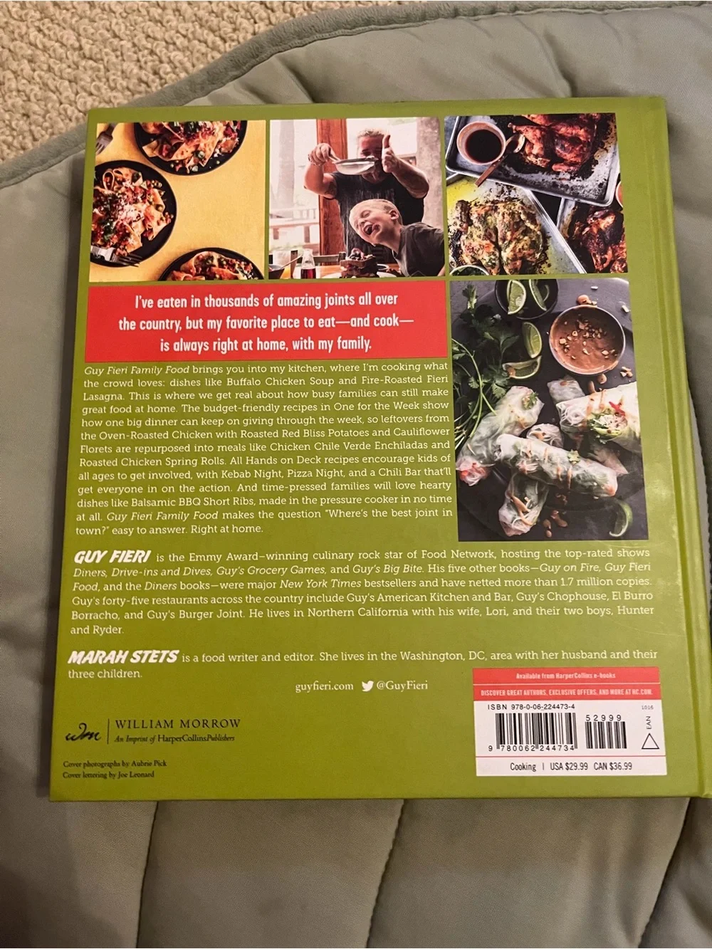 Family Food Cookbook by Guy Fieri NWT